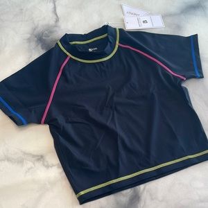 BuffBunny Surf & Turf Crop Top - Onyx Black/Multi